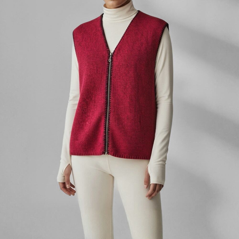 90s Wool Donegal Sweater Vest 1X Cabincore Rustic Southwestern Academia Zip-Up